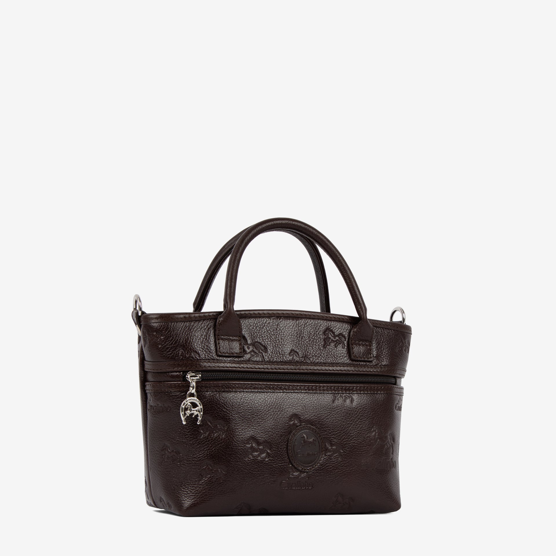 Cavalinho Cavalo Lustitano Mini Leather Handbag SKU 18090572.02 #color_brown