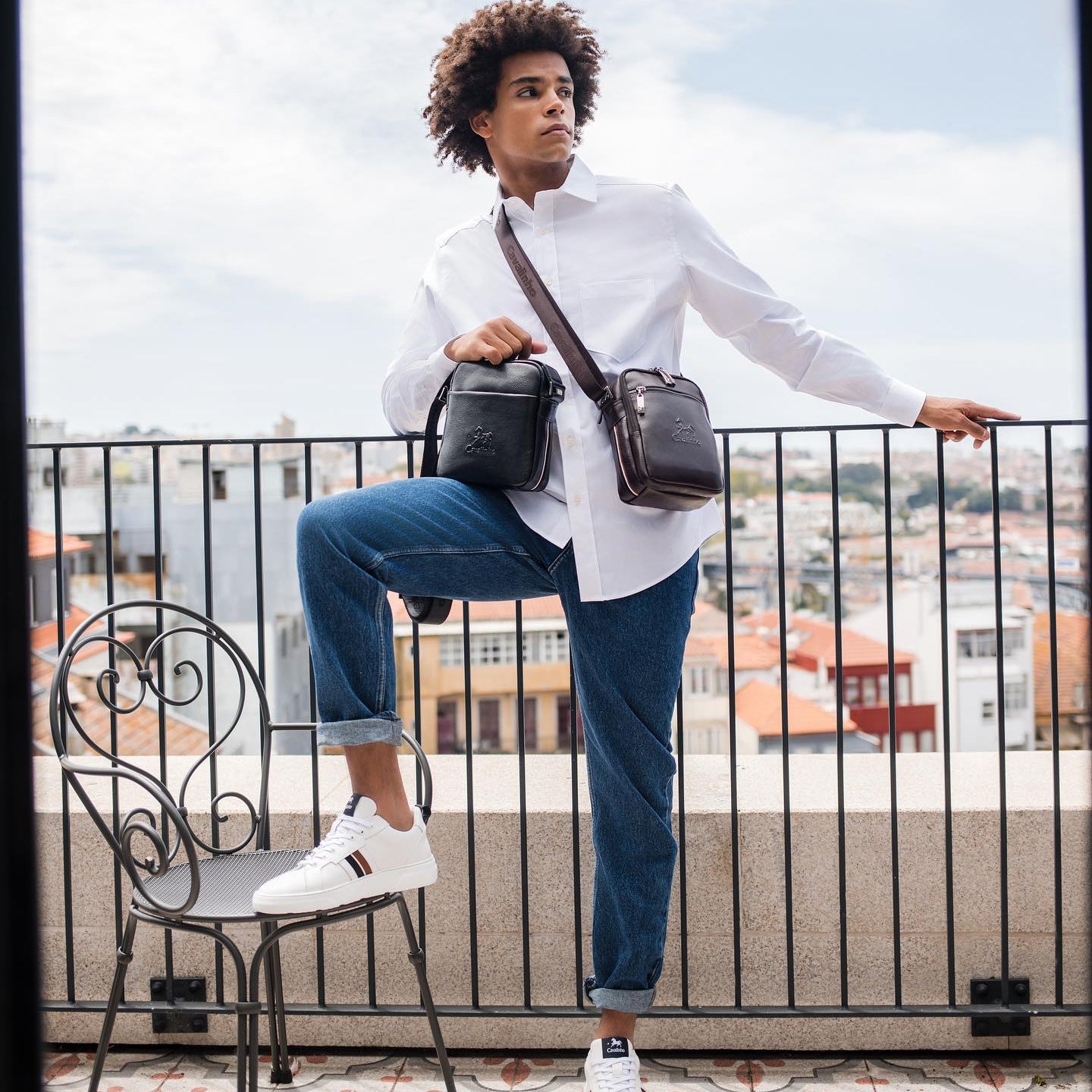 Cavalinho The Sailor Leather Traveler Crossbody Bag for Men SKU 18150225 #color_Brown, Black, SaddleBrown, Navy