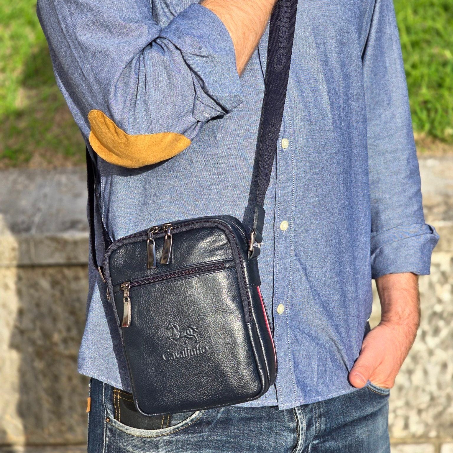 Cavalinho The Sailor Blue Leather Traveler Crossbody Bag SKU 18150128.22 #color_navy