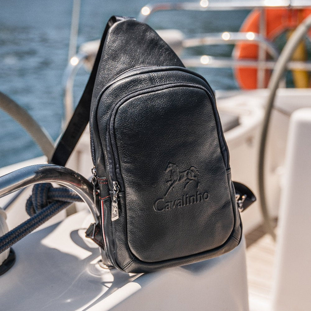 Cavalinho The Sailor Leather Sling Bag SKU 18150416.22 #color_navy