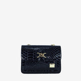 Cavalinho Gallop Black Patent Leather Shoulder Bag SKU 18170471.01 #color_black