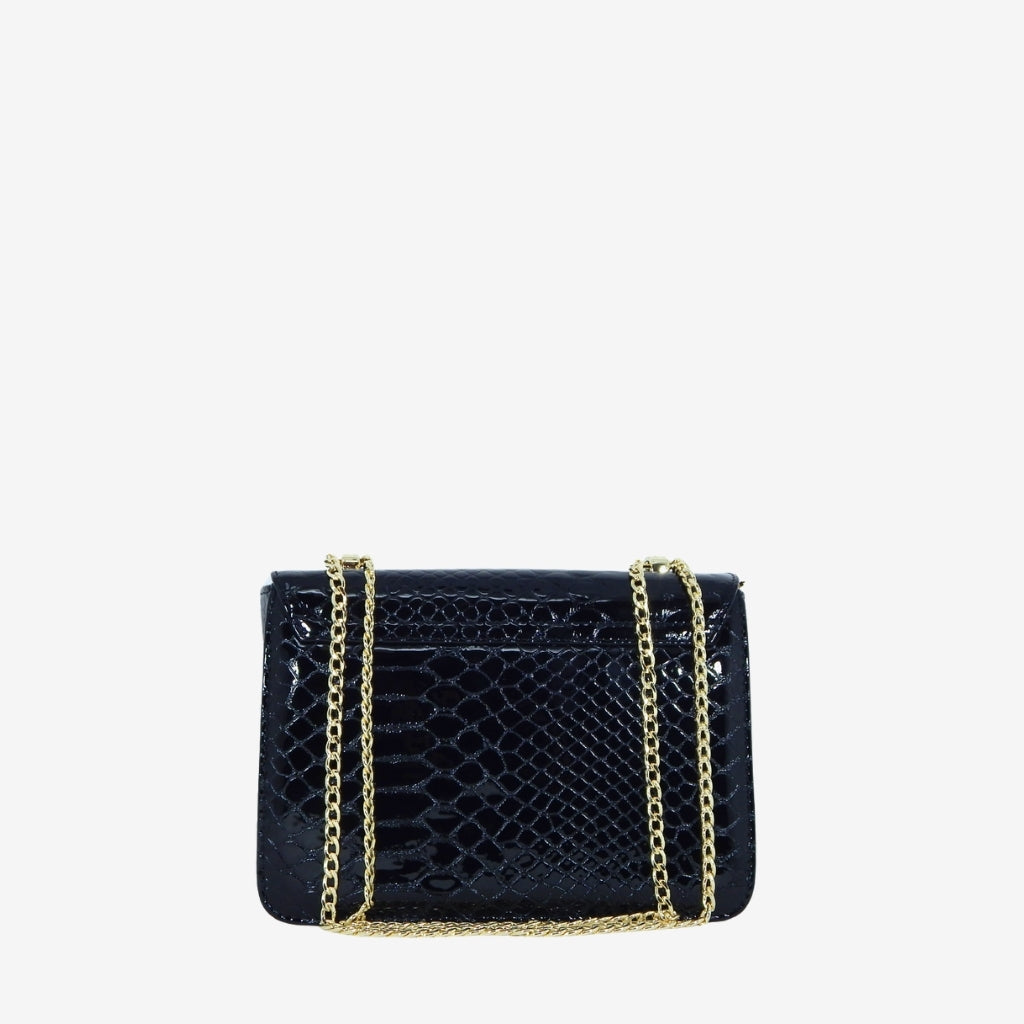 Cavalinho Gallop Black Patent Leather Shoulder Bag SKU 18170471.01 #color_black