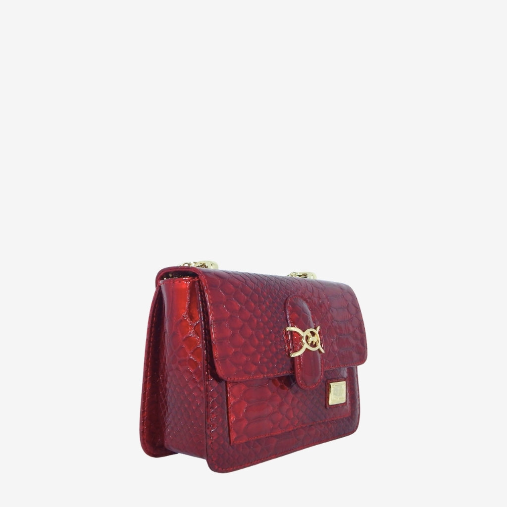 Cavalinho Gallop Red Patent Leather Shoulder Bag SKU 18170471.04 #color_red