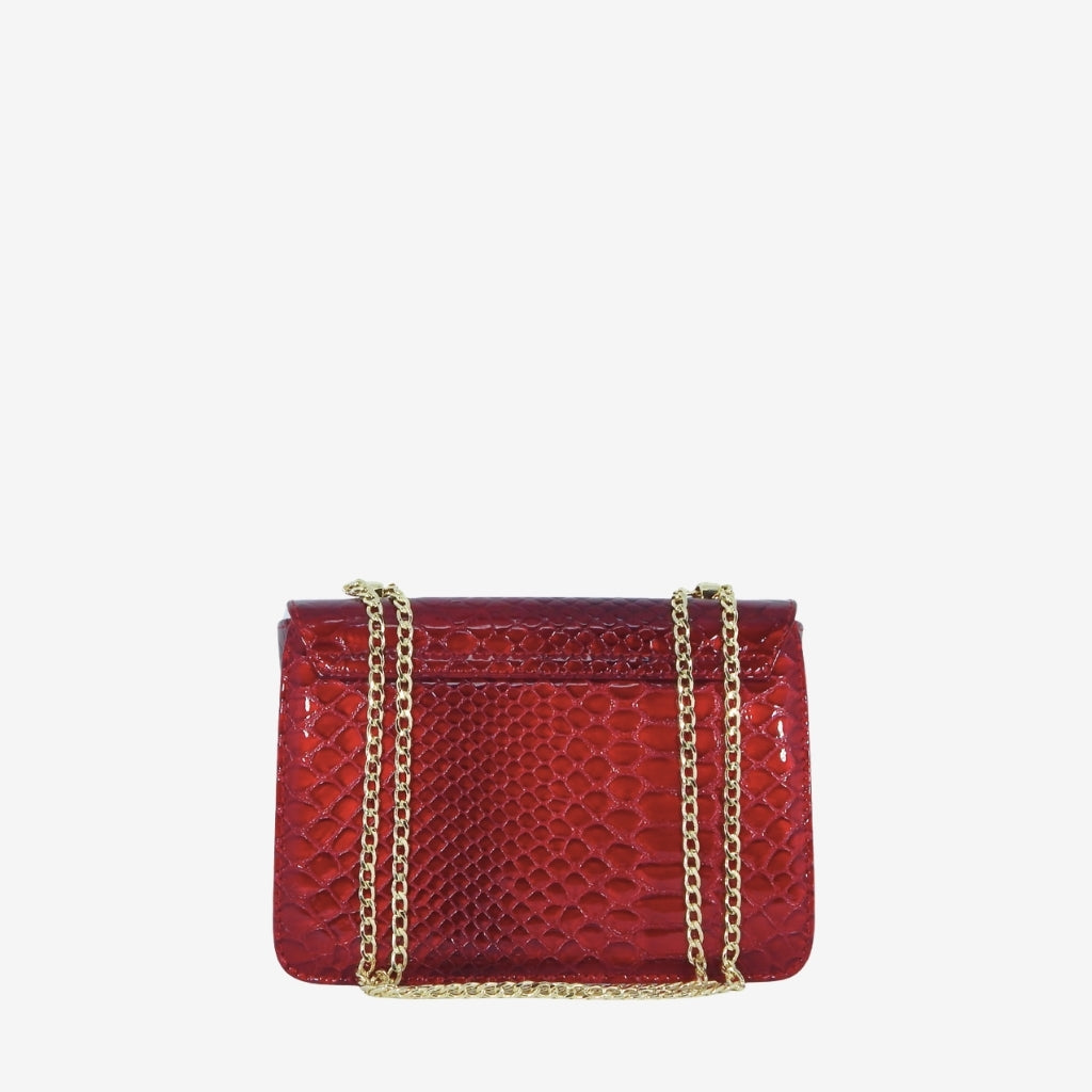 Cavalinho Gallop Red Patent Leather Shoulder Bag SKU 18170471.04 #color_red