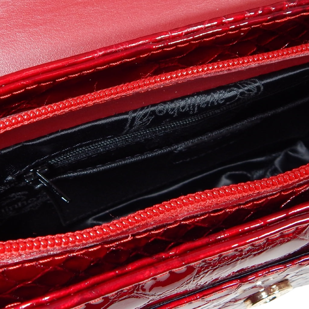 Cavalinho Gallop Red Patent Leather Shoulder Bag SKU 18170471.04 #color_red