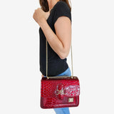 Cavalinho Gallop Red Patent Leather Shoulder Bag SKU 18170471.04 #color_red