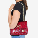 Cavalinho Gallop Red Patent Leather Shoulder Bag SKU 18170471.04 #color_red