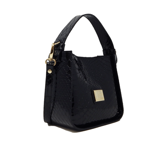 #color_ Black | Cavalinho Gallop Patent Leather Handbag - Black - 18170475.01_2