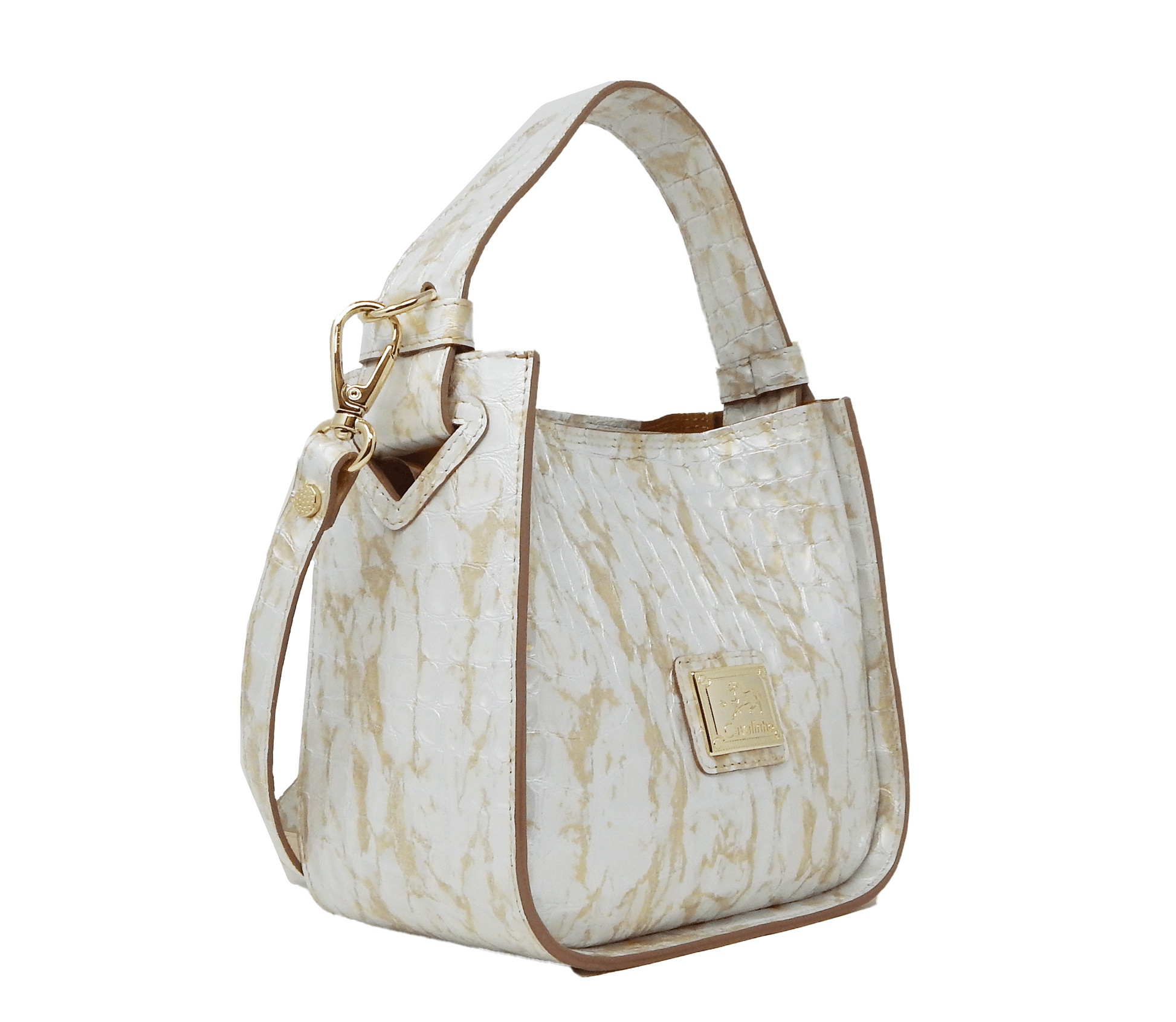 #color_ Beige White | Cavalinho Gallop Patent Leather Handbag - Beige White - 18170475.31_2