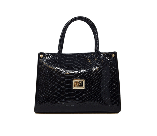 #color_ Black | Cavalinho Gallop Patent Leather Handbag - Black - 18170480.01_1