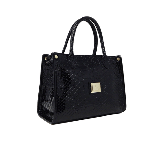 #color_ Black | Cavalinho Gallop Patent Leather Handbag - Black - 18170480.01_2