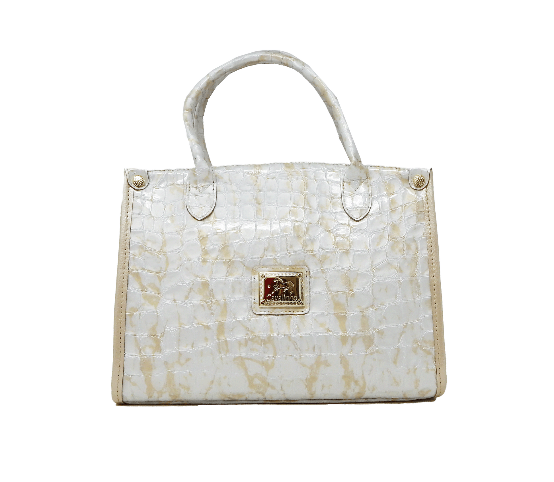 #color_ Beige White | Cavalinho Gallop Patent Leather Handbag - Beige White - 18170480.31_1