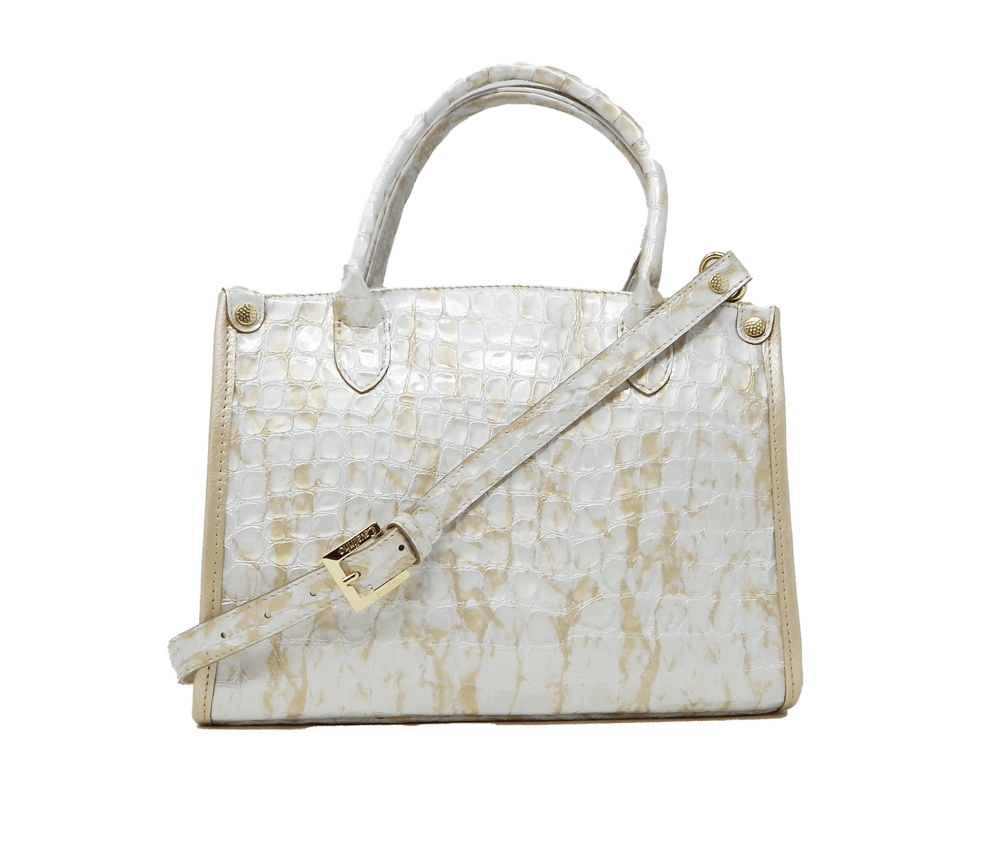 #color_ Beige White | Cavalinho Gallop Patent Leather Handbag - Beige White - 18170480.31_3