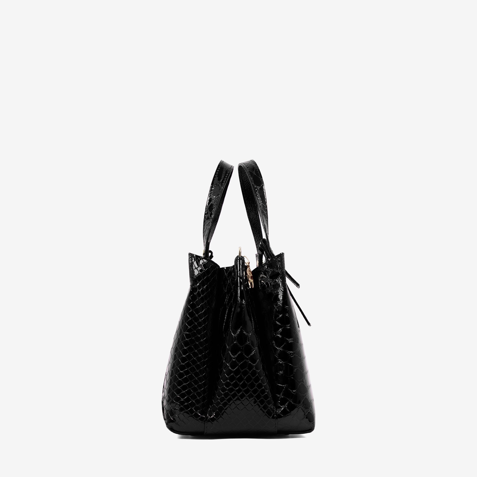 Cavalinho Gallop Black Patent Leather Handbag SKU 18170490.01 #color_black
