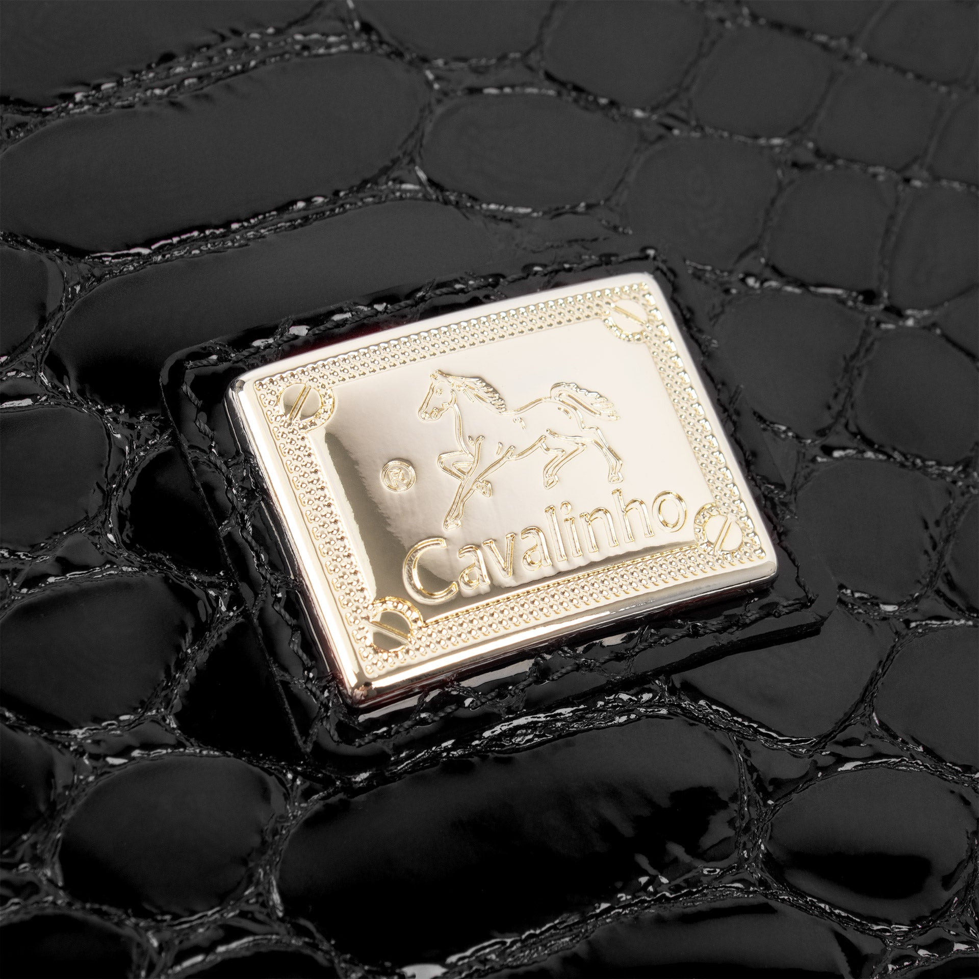 Cavalinho Gallop Black Patent Leather Handbag SKU 18170490.01 #color_black