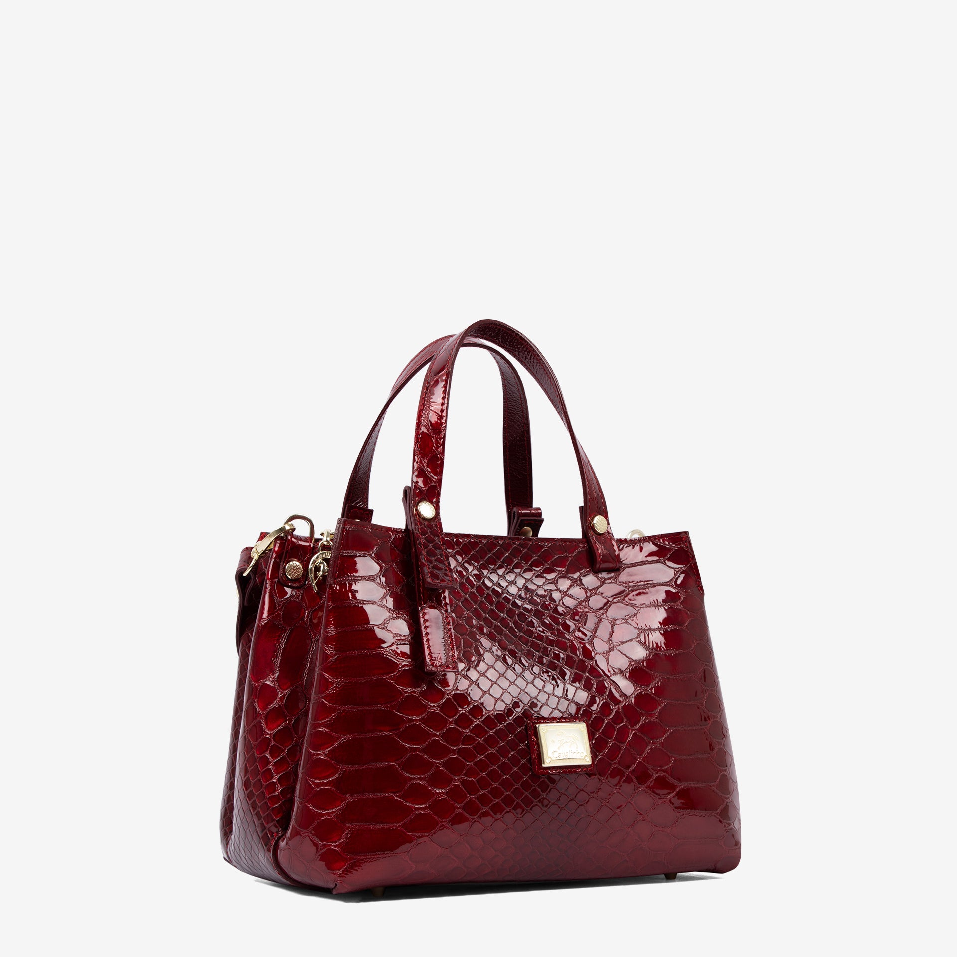 Cavalinho Gallop Red Patent Leather Handbag SKU 18170490.04 #color_red