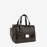 Cavalinho Gallop Patent Leather Handbag SKU 18170490.19 #color_Black / Brown