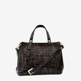 Cavalinho Gallop Patent Leather Handbag SKU 18170490.19 #color_Black / Brown