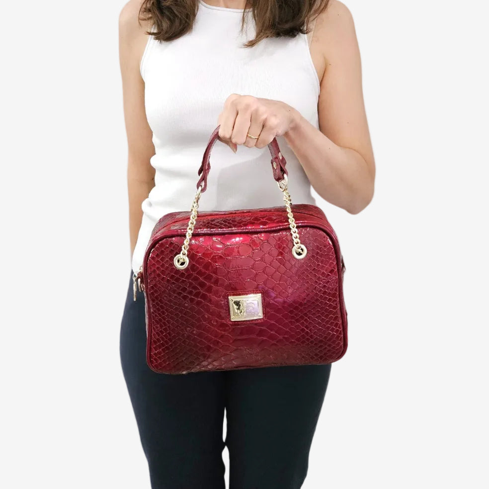 Cavalinho Gallop Red Patent Leather Handbag Crossbody Bag SKU 18170512.04 #color_red