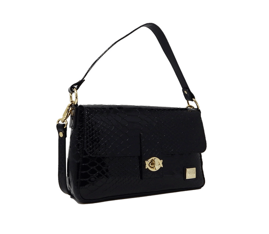 Cavalinho Gallop Patent Leather Handbag - Black - 18170515.01_2