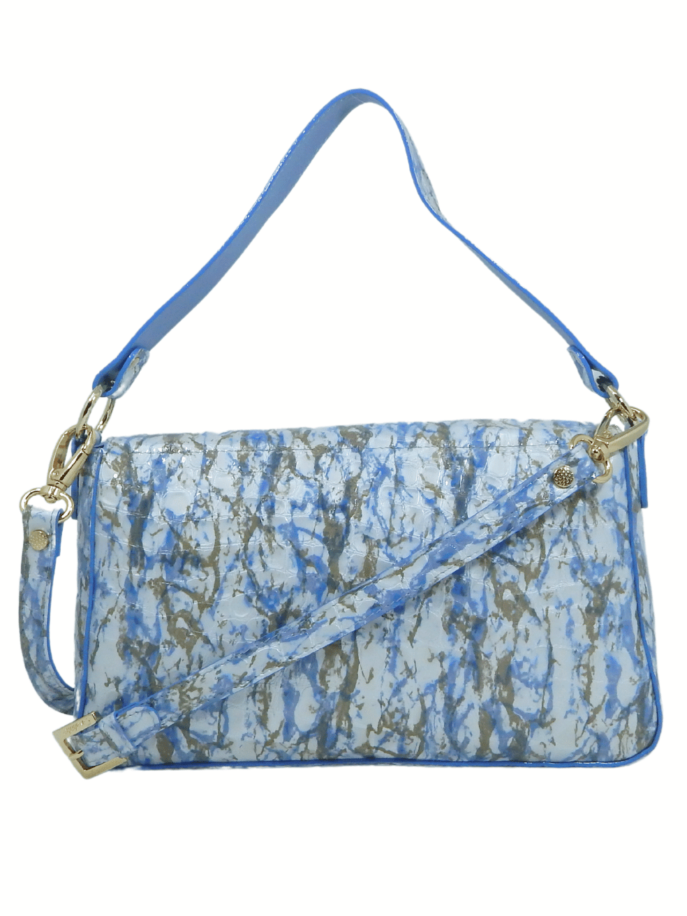 Cavalinho Gallop Patent Leather Handbag SKU 18170515.10 #color_blue / white