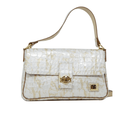 #color_ Beige White | Cavalinho Gallop Patent Leather Handbag - Beige White - 18170515.31_1