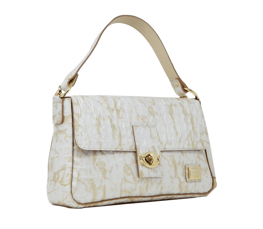 #color_ Beige White | Cavalinho Gallop Patent Leather Handbag - Beige White - 18170515.31_2