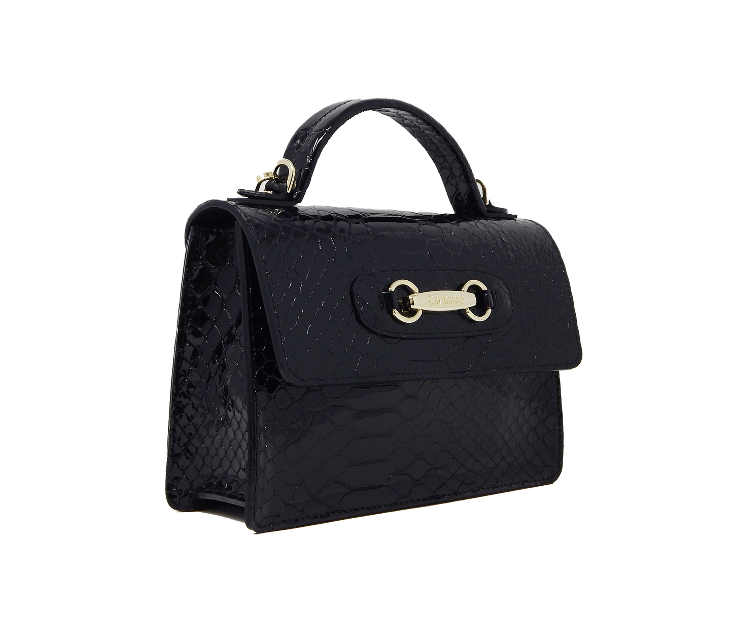 #color_ Black | Cavalinho Gallop Patent Leather Handbag - Black - 18170517.01_2