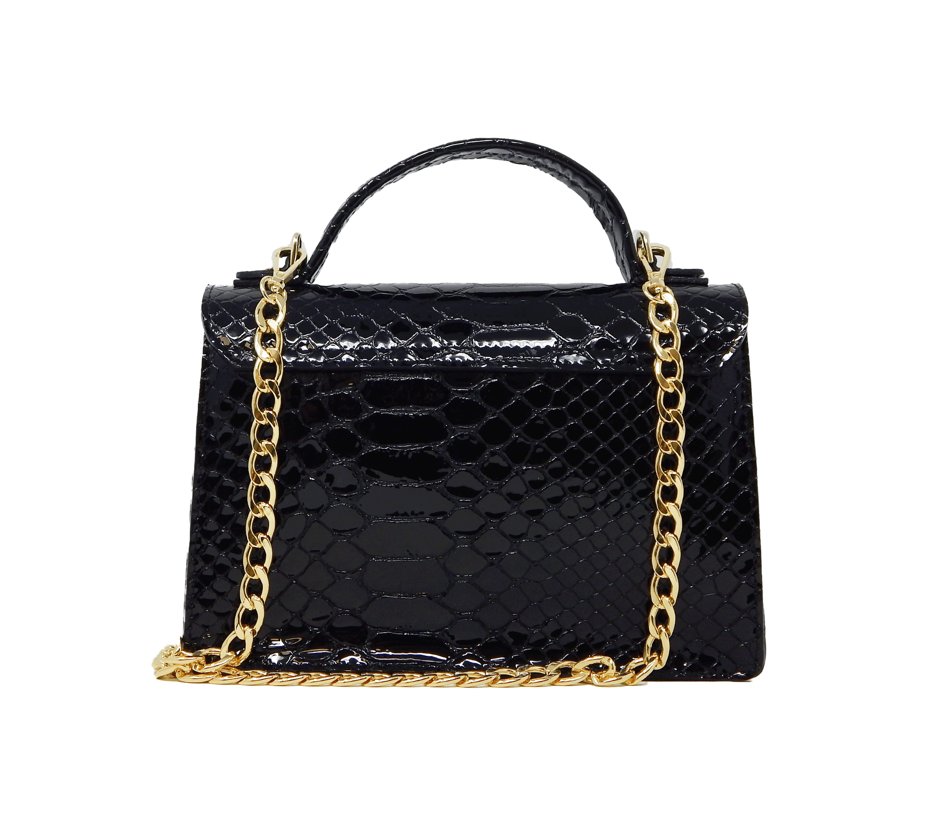 #color_ Black | Cavalinho Gallop Patent Leather Handbag - Black - 18170517.01_3