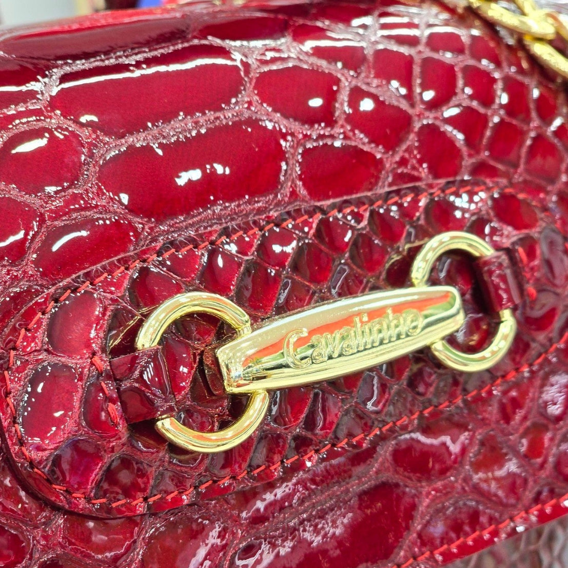 Cavalinho Gallop Patent Leather Handbag SKU 18170517.04 #color_red