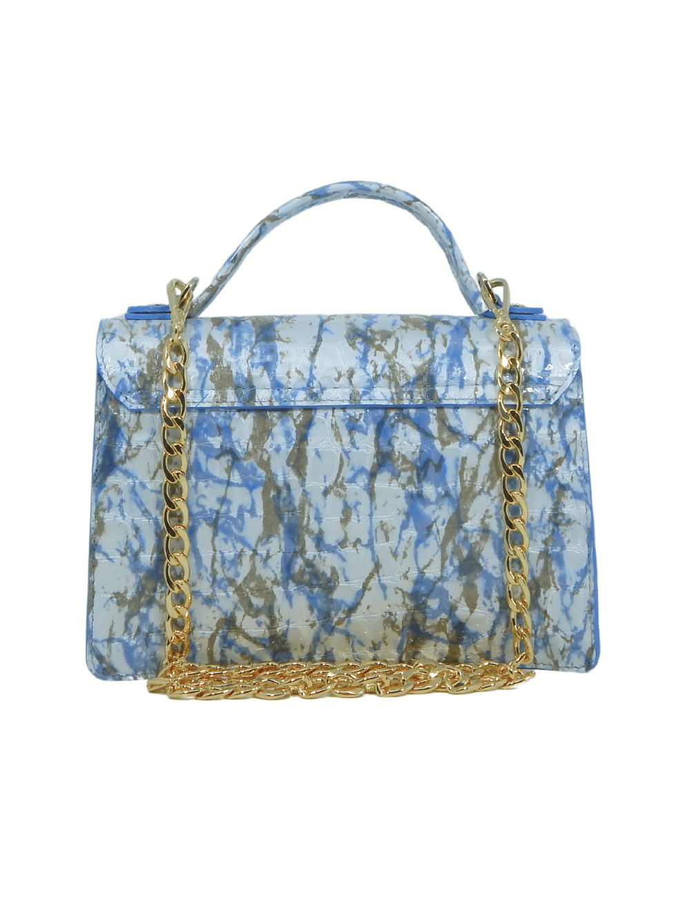 Cavalinho Gallop Patent Leather Handbag SKU 18170517.10 #color_blue / white