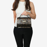 Cavalinho Gallop Patent Leather Handbag SKU 18170517.19 #color_black / brown