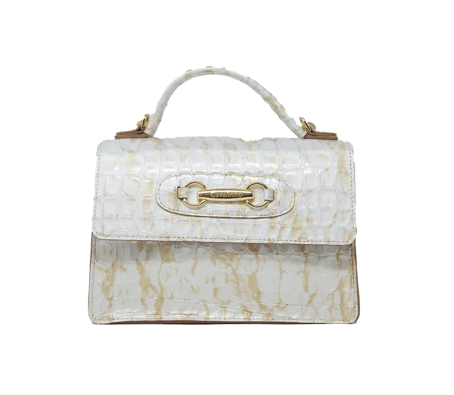#color_ Beige White | Cavalinho Gallop Patent Leather Handbag - Beige White - 18170517.31_1