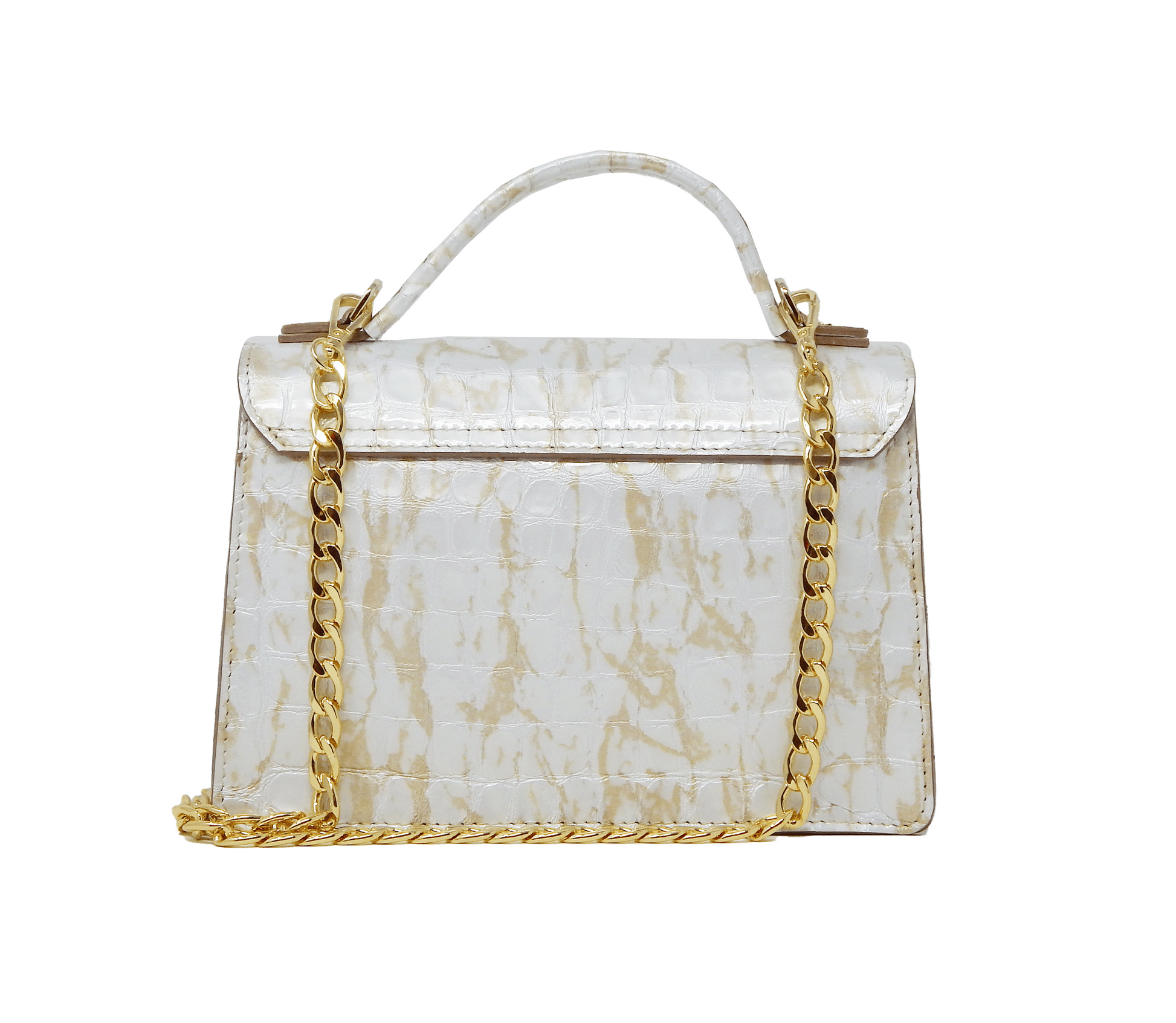#color_ Beige White | Cavalinho Gallop Patent Leather Handbag - Beige White - 18170517.31_3