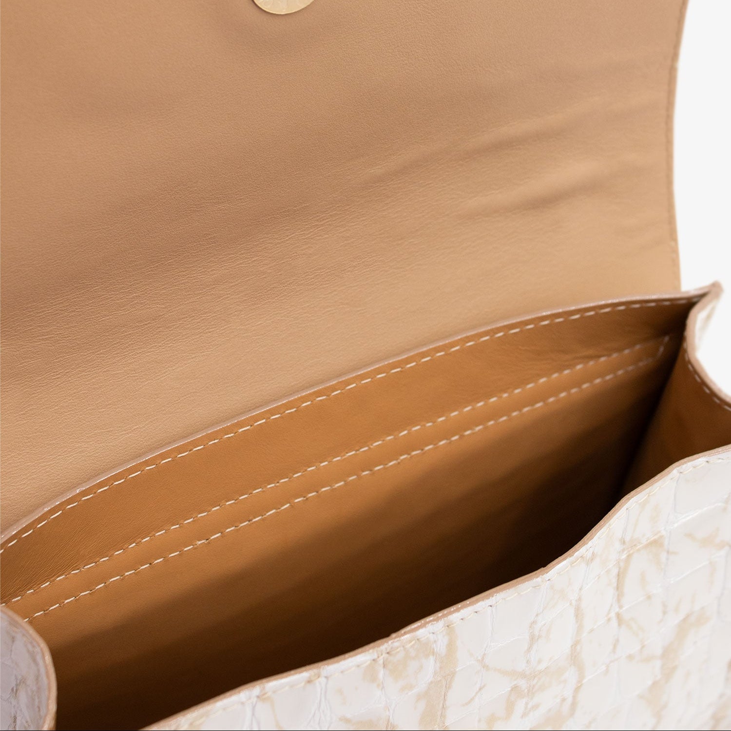 Cavalinho Gallop Patent Leather Handbag SKU 18170517.31 #color_beige / white