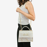 Cavalinho Gallop Patent Leather Handbag SKU 18170517.31 #color_beige / white
