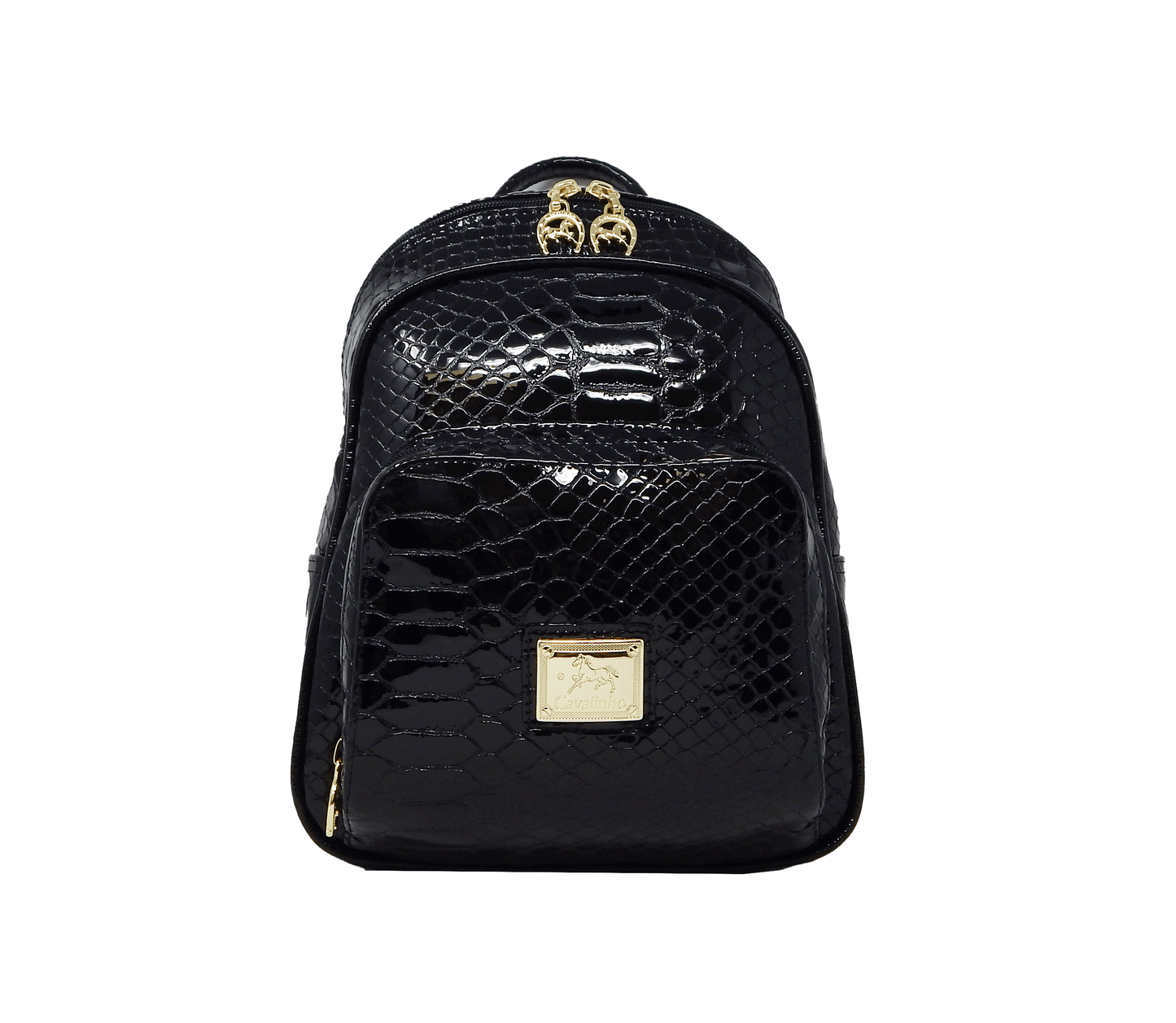 #color_ Black | Cavalinho Gallop Patent Leather Backpack - Black - 18170525.01_1