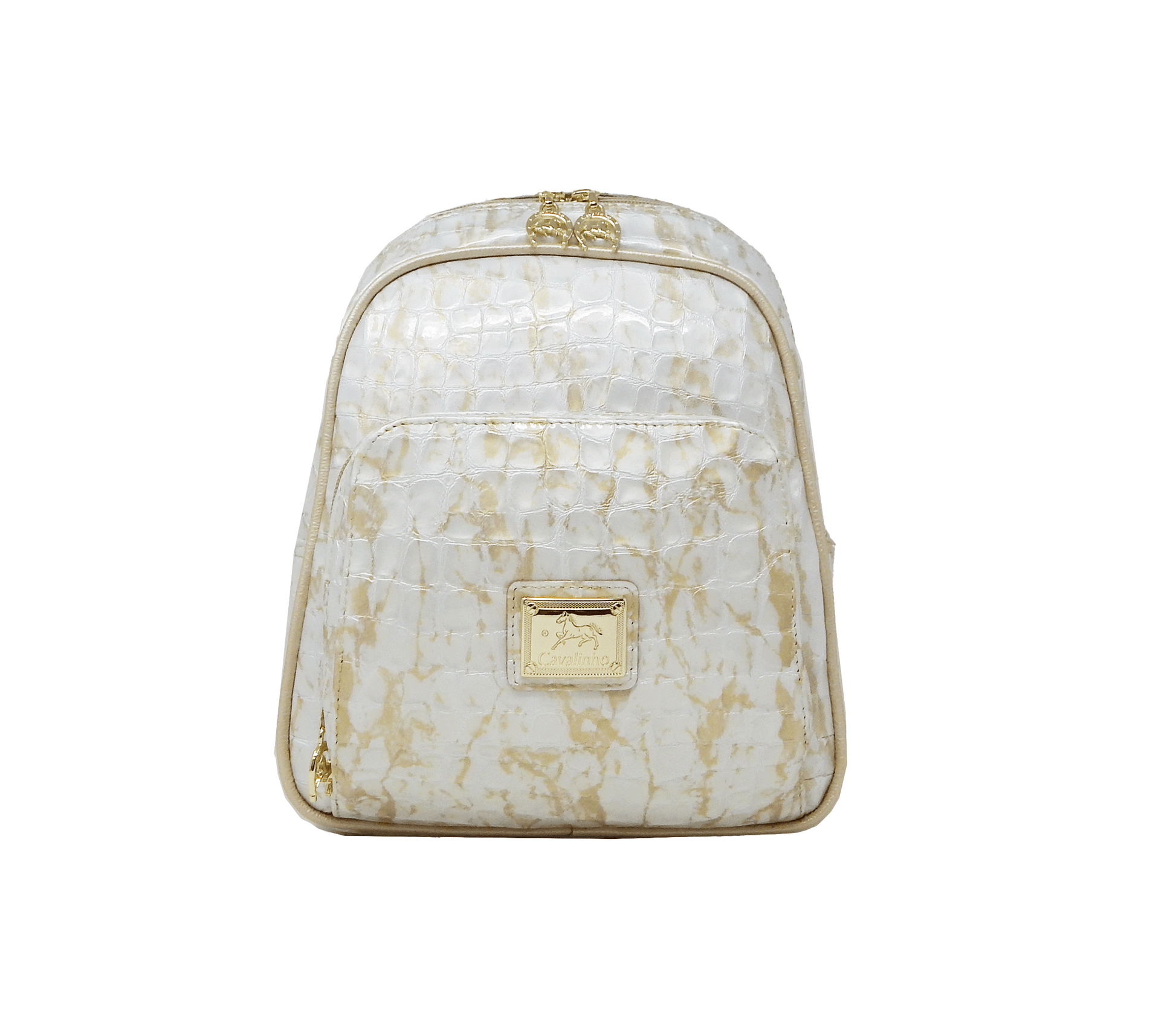 #color_ Beige White | Cavalinho Gallop Patent Leather Backpack - Beige White - 18170525.31_1