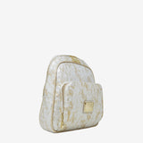 Cavalinho Gallop Beige Patent Leather Backpack Purse SKU 18170525.31 #color_beige / white