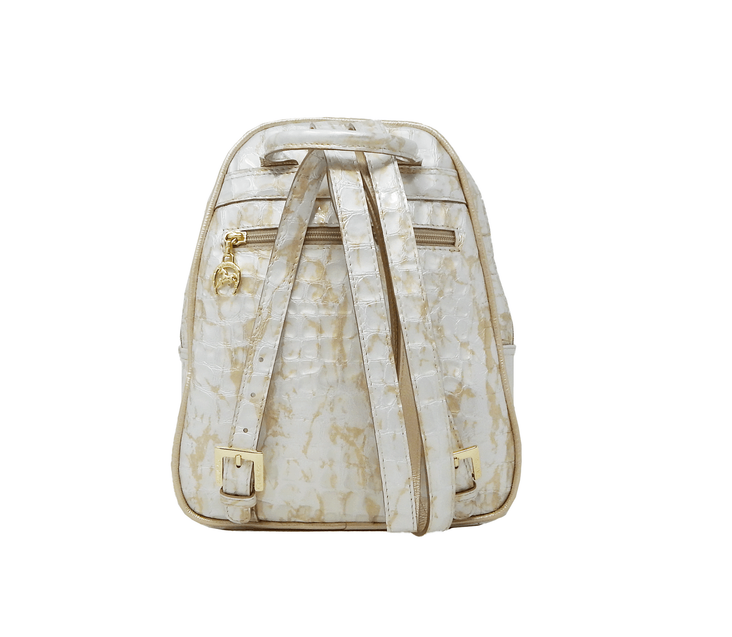 #color_ Beige White | Cavalinho Gallop Patent Leather Backpack - Beige White - 18170525.31_3
