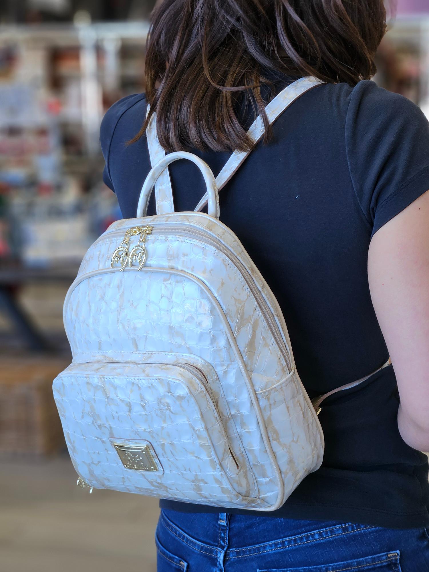 #color_ Beige White | Cavalinho Gallop Patent Leather Backpack - Beige White - 18170525.31_LifeStyle
