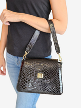 Cavalinho Gallop Patent Leather Handbag SKU 18170530.01 #color_black