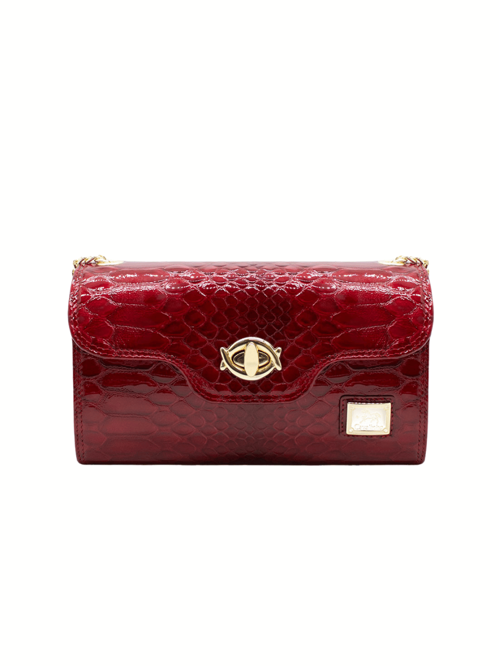 Cavalinho Gallop Patent Leather Clutch or Shoulder Bag SKU 18170535.04 #color_red