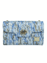 Cavalinho Gallop Patent Leather Clutch or Shoulder Bag SKU 18170535.10 #color_blue / white