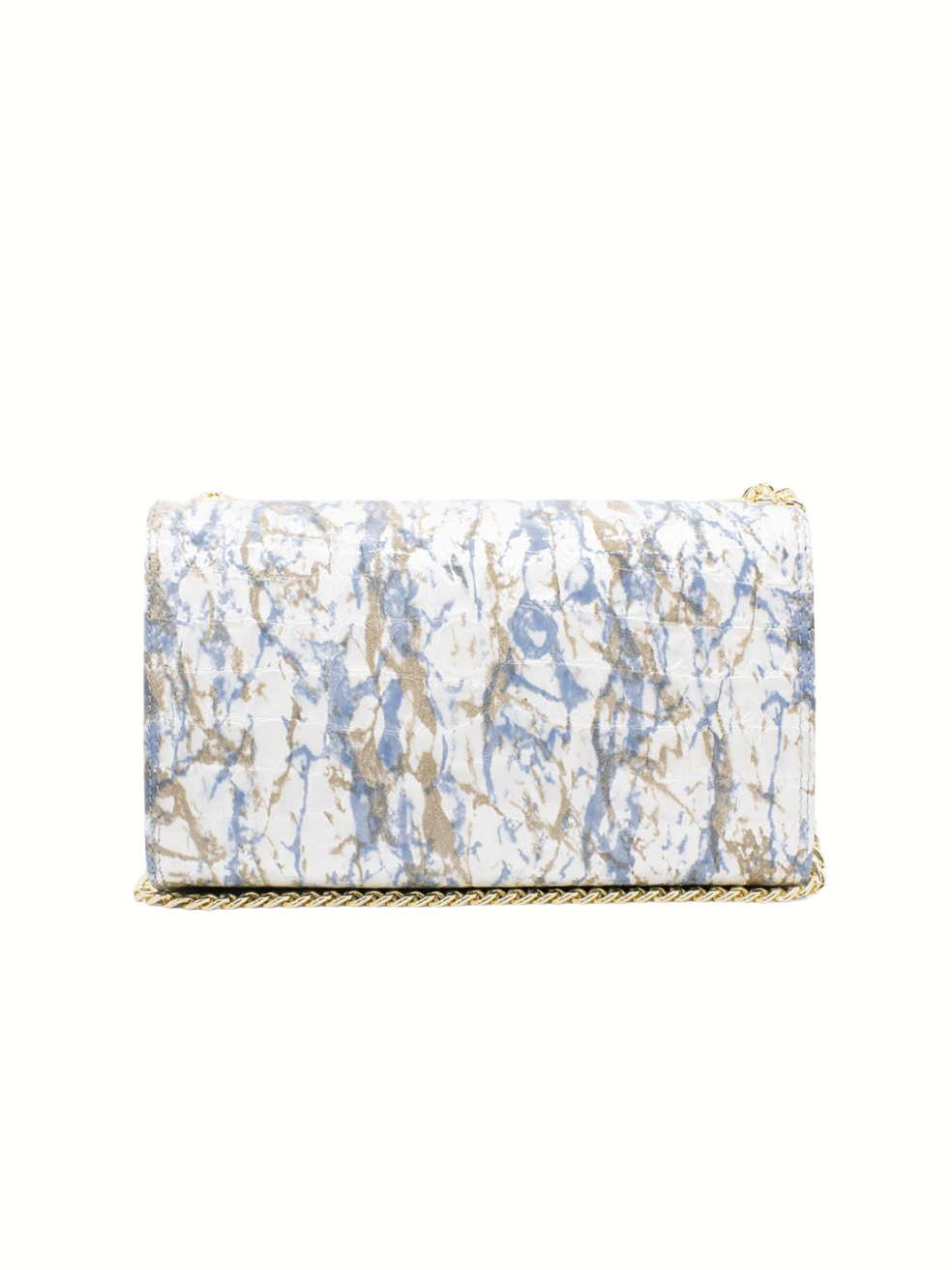 Cavalinho Gallop Patent Leather Clutch or Shoulder Bag SKU 18170535.10 #color_blue / white