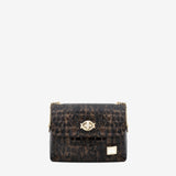 Cavalinho Gallop Patent Leather Shoulder Bag SKU 18170536.19 #color_black / brown