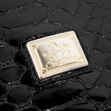 Cavalinho Gallop Black Patent Leather Bucket Bag SKU 18170591.01 #color_black