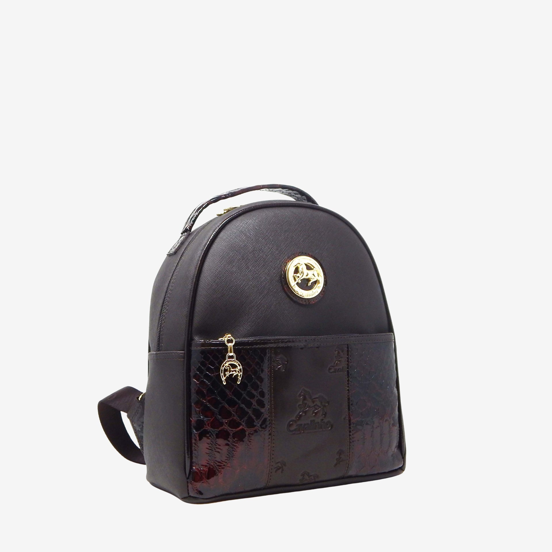 Cavalinho Honor Brown Backpack Purse for Women SKU 18190207.02 #color_Brown