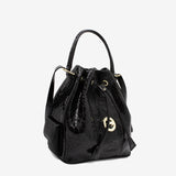 Cavalinho Honor Black Bucket Handbag with Drawstring Closure SKU 18190360.01 #color_Black
