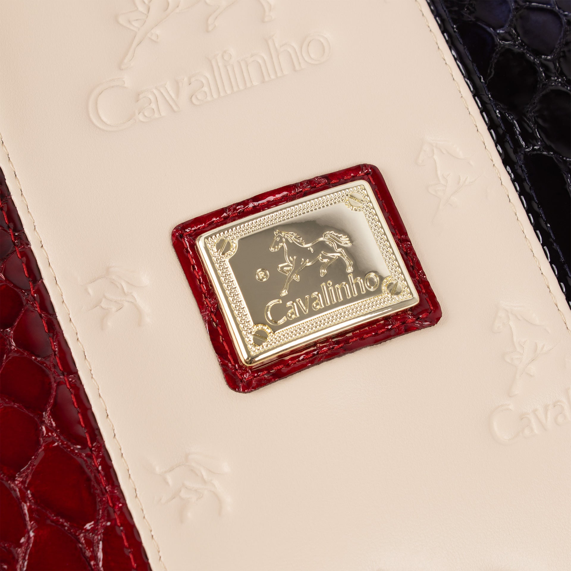 Cavalinho Honor Designer Handbag SKU 18190479.45 #color_red / beige / navy